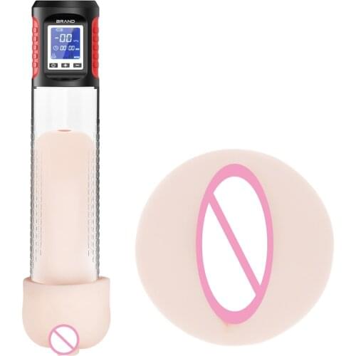 Electric Penis Pump Vacuum Vibrator Artificial Vagina Pussy Penis Enlargement Extender Male Masturbator Sex Toys for Men