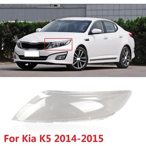 CAPQX For Kia K5 Optima 2014 2015 Front Headlamp Transparent Lamp cover Headlight Lampshade Waterproof light Shade Shell Cover
