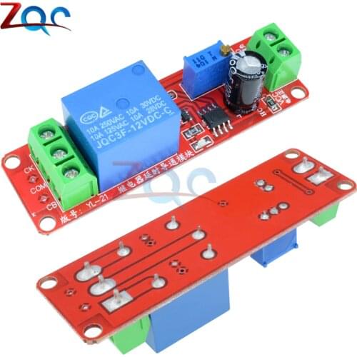 DC 5V 12V Delay Relay Shield Module NE555 Timer Switch Adjustable Module 0-10S Second Car Oscillator Pulse Generation Duty Cycle