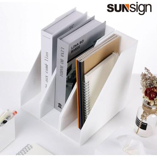 Modern Clear Thick Plexiglass Paper Holder Brochure Collection Desktop Stationery Organizer Yellow/Gray/White