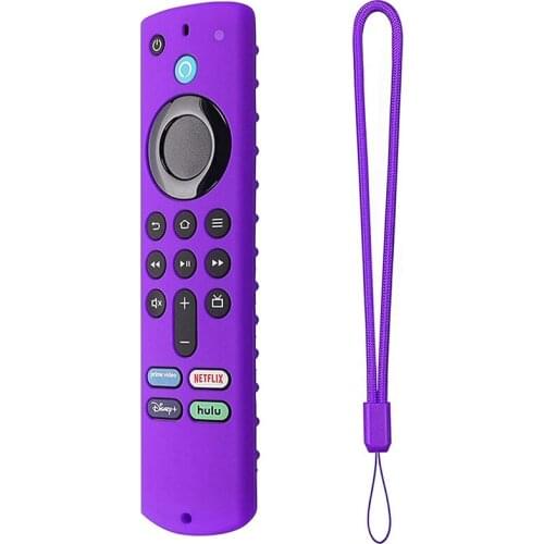 For Fire TV Stick 3Rd Generation Voice Remote Control Silicone Case Light Weight Non-Slip Shockproof with Strap
