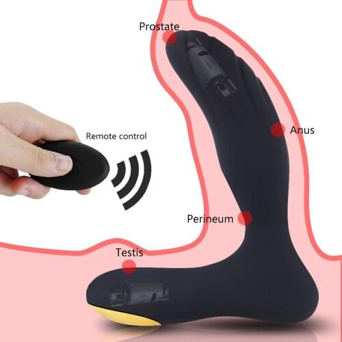 Male Prostate Massage Vibrator Anal Plug Toy For Men Silicone Waterproof Prostata Stimulator Butt Delay Ejaculation Ring