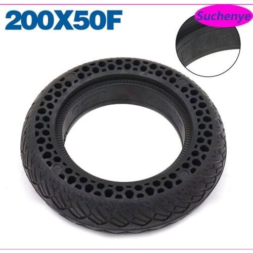 200X50 Tire 8 Inch Solid Tyre for Electric Scooter Accessories Explosion-proof Tubeless Tyres Bee Hive Holes Shock Absorption
