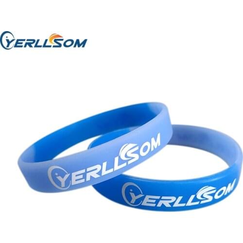YERLLSOM 200PCS Trade Assurance Customized imprint logo Silicone bracelets with printing for wedding events S101803