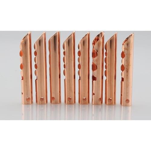 12 pcs B423CU Bronze Copper Audio BFA Z-Type 4mm Banana Plug Speaker Cable Connector