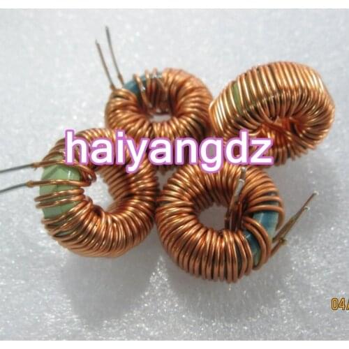 2pcs/23mm 20A Line 50UH Iron core Magnetic ring inductors 9052 Blue green ring inductors 20A