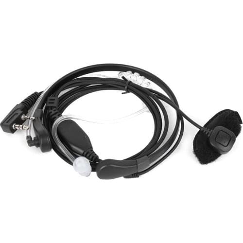 2pcs Two Way Radio Headphone Throat Microphone Headset Fit for BaoFeng UV-5R UV-6R UV-B5 BF-888S bf777s