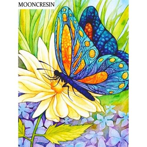 5D Full Drill Diamond Painting Flowers Cross Stitch Diy Embroidery Diamond Mosaic Crafts Needlework Butterfly Home Decoration
