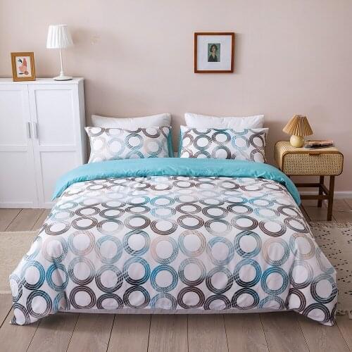 Plant Flower Geometry Bedding Sets Duvet Cover and Pillowcases 3 Pcs Set Twin Queen King Teenager 3D Print Quilt Cover Set