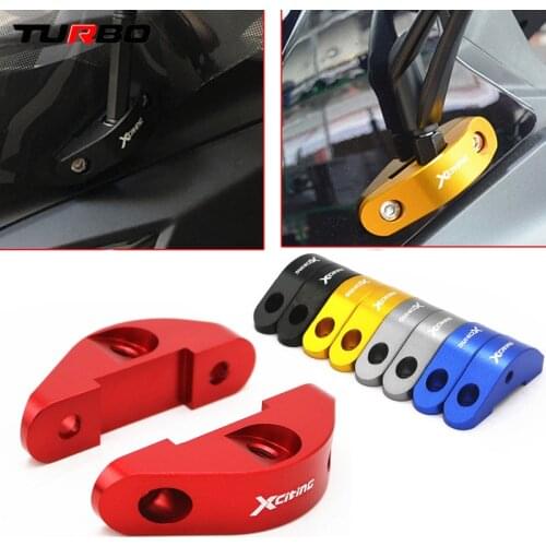 For KYMCO Xciting 250 300 300i NIKITA 200 300 Downtown 300 300i Motorcycle Rear Aluminum Mirror Riser Extenders Hole adapter Cap