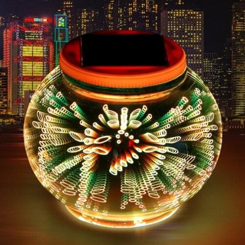Hot 3D LED Solar Dragonfly Fireworks Light LED Lamp Fashion Plating Colorful IP65 Sensor Garden Lights Holiday Party KTV Decor