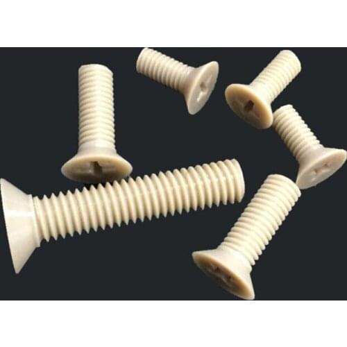 Hot Sale 10PCS M2.5 PEEK Polyetheretherketone Cross Recessed Countersunk Head Machine Slotted Bolts Screw