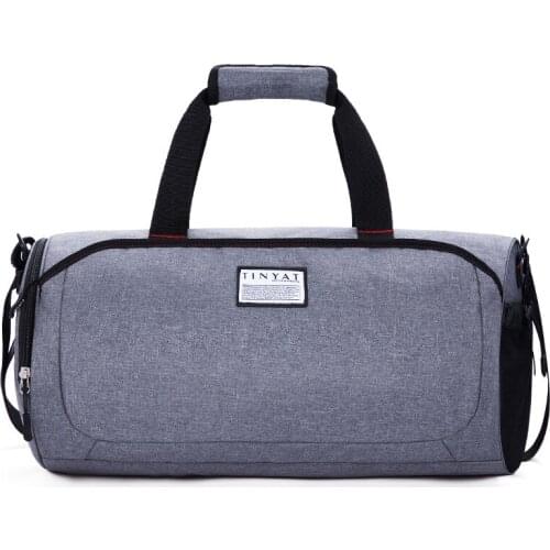 Mens and womens sports cylinder fitness bag yoga bag shoulder bag folding luggage portable travel bag luggage organizer