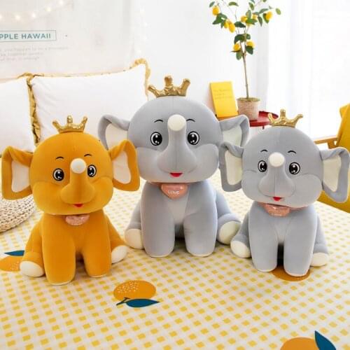 New Crown Elephant Plush Toy Doll Childrens Holiday Gifts Doll Cloth Doll Factory Direct Sales