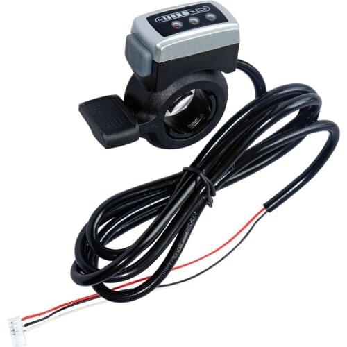 Maytech 24V 36V 48V Thumb Throttle for Electric Bike Bicycles Ebike Scooter Wired Controller with Battery Indicator Switch