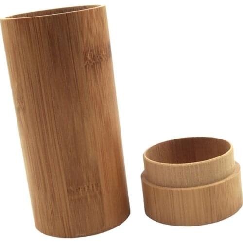 Handmade Retro Eye Glasses Box Holder Sunglasses Hard Case Protector, Natural Bamboo Wooden Material, Anti-Scratch