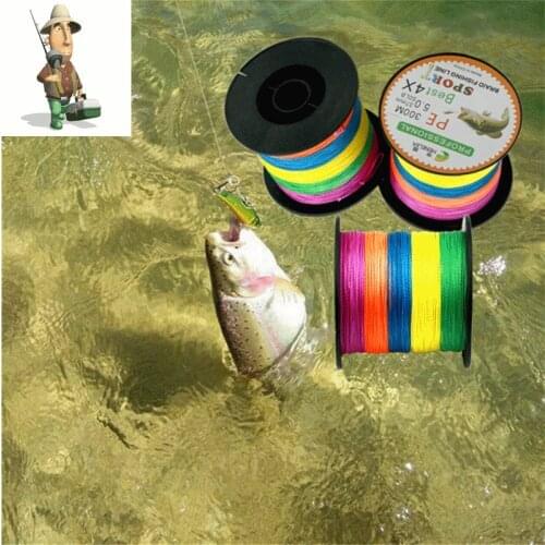 Fishing leash Brand Tresse TriPoseidon Series 300M PE Braided Fishing Line 40 60 80LB Multifilament Fishing Line* Cord fishing