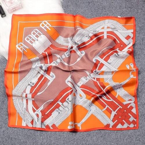 Natural Mulberry Silk Scarf Summer 2021 Fashion Office Ladies Small Square Scarf Hijab Head Handkerchief Bag Accessories