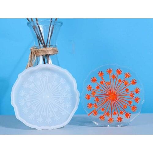 Dandelion Coaster Silicone Mold for DIY Crystal Epoxy Molds Resin Wine Glass Coaster Table Home Decoration Jewelry Making