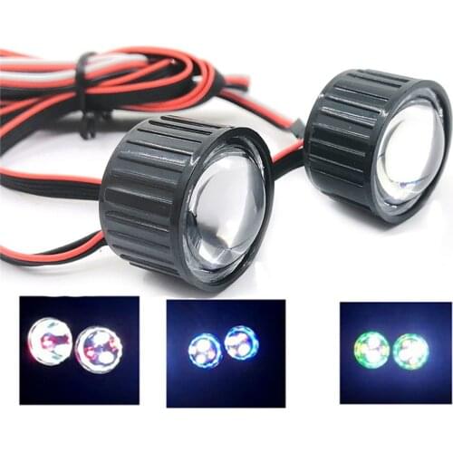 High Power LED Lights with Controller Board Remote Control Headlight Spotlight for 1/10 Axial SCX10 90046 RC Crawler Car Parts