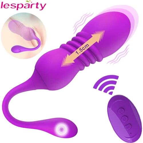 Telescopic Dildo Vibrators for Women Panties Wireless Remote Control Vibrating Eggs Wearable Balls Vibrator G Spot Clit Massager