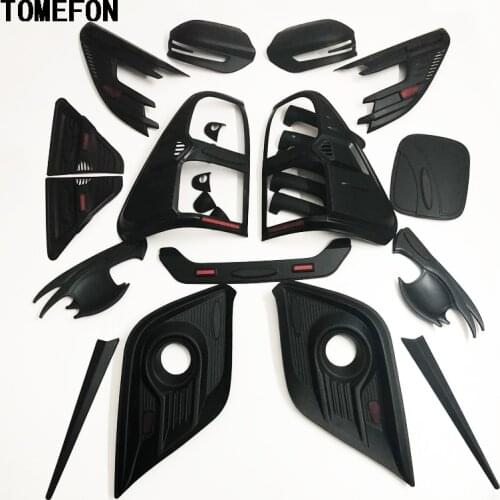 TOMEFON For TOYOTA HILUX REVO 2015 2016 2017 Front Tail Lamp Coer Handle Bowl Cover Rear Trunk Lid Accessory Accessories