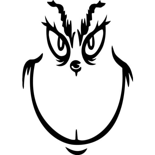 Grinch Face Smile Car Stickers Window Bumper Sticker Car Decor Christmas Movie Smile Vinyl Sticker car accessories