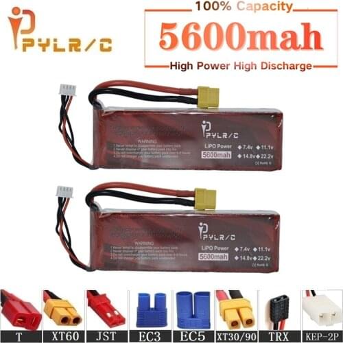 High Rate 14.8v 5600mAh Lipo Battery For RC Helicopter Parts 4s Lithium battery 14.8v 50C RC Cars Airplanes Drone Battery T/XT60