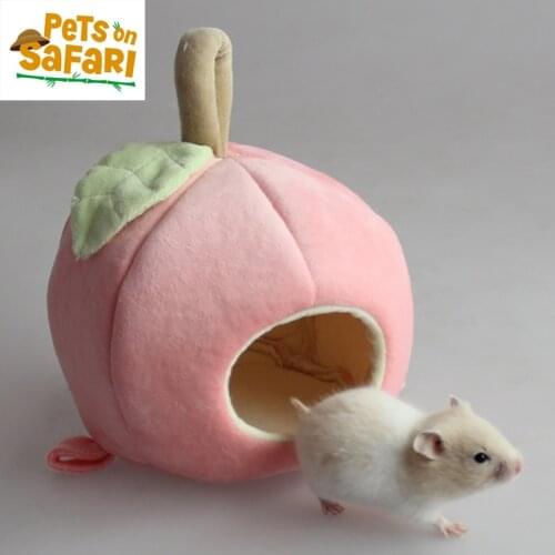 Apple Shaped Hamster Guinea Pig Chinchilla Hideout Cage Windproof House Bed Hammock Toy Soft Nest Small Animal Pet Supplies