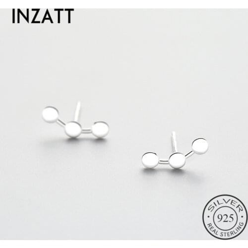 INZATT Real 925 Sterling Silver Sweet Heart oval Stud Earrings 2018 Fashion Jewelry Accessories Gifts For Women Party Bijoux