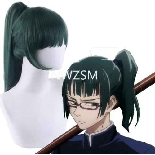 Anime Jujutsu Kaisen Maki Zenin Cosplay Costume Heat Resistant Synthetic Hair Jujutsu Kaisen Women Carnival Party Wigs