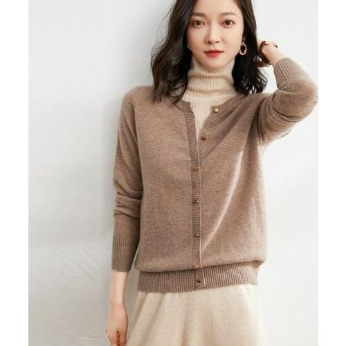 New For Autumn And Winter, High Collar Fake Two Pieces, Pure Wool Knitted Pullover, Womens Long-Sleeved Sweater