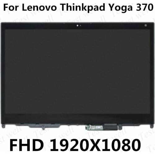 13.3" For Lenovo Thinkpad Yoga 370 LCD Screen+Touch Digitizer Assembly FHD 1920X1080 01HW909 1920x1080 with frame Yoga 370-13