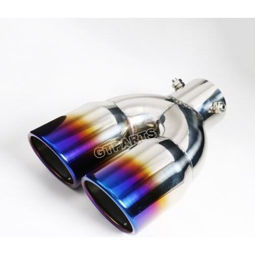 1 piece Stainless Steel Dual round Twin Exhaust Pipe Tail Pipe Tip For BMW E30 E32 E34 E36 E46