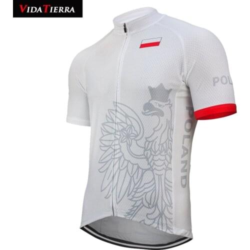2019 VIDATIERRA cycling jersey Poland National flag team go pro classic can custom pro racing team bike jersey lucky winner