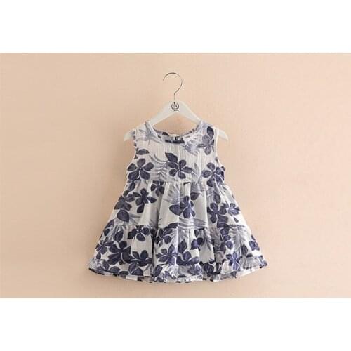 2021 Summer Girls Dresses Children Clothes Baby Girls Vest Dress Kids Printing Dress Baby Girls Dress Girls Outwear M11
