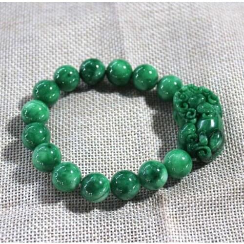 Burma jade bracelet green jade pixiu bracelets men and women lovers drop shipping