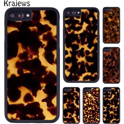 Krajews Tortoise Shell Marble Pattern Phone Case For iPhone 5 6S 7 8 plus 11 12 Pro X XR XS Max Samsung Galaxy S6 S7 S8 S9 S10