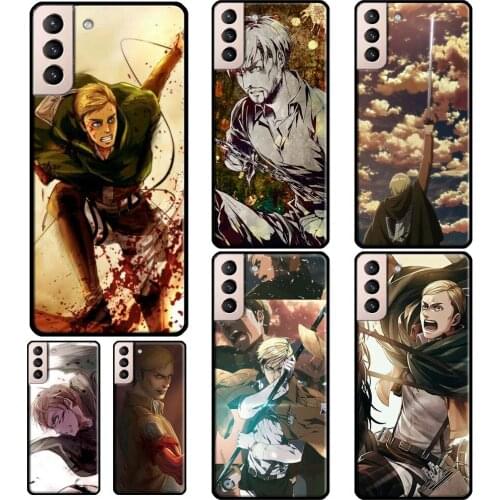 Smith Erwin Attack on Titan Soft Case For Samsung Galaxy S21 Ultra S20 FE S8 S9 S10 Note 10 Plus Note 20 Ultra Coque