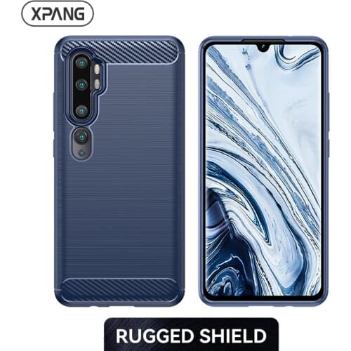 For Xiaomi Note 10 Case Soft TPU Silicone Cover Carbon Fiber Pattern Brushed Cases For Xiaomi Mi Note10 Note 10 Lite Phone Case