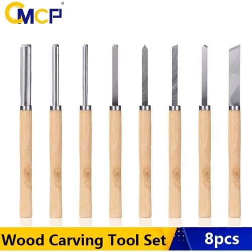 CMCP Wood Carving Tool 8pcs Wood Chisel Set 1/2" 3/4" 1" 5/8" 3/16" Woodworking Carving Chisel Carpentry Tools Woodworking Tools