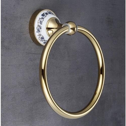Bathroom Towel Holder Stainless Steel Wall Mounted Round Antique Brass Towel Ring Towel Holder Classic Bathroom Accessories