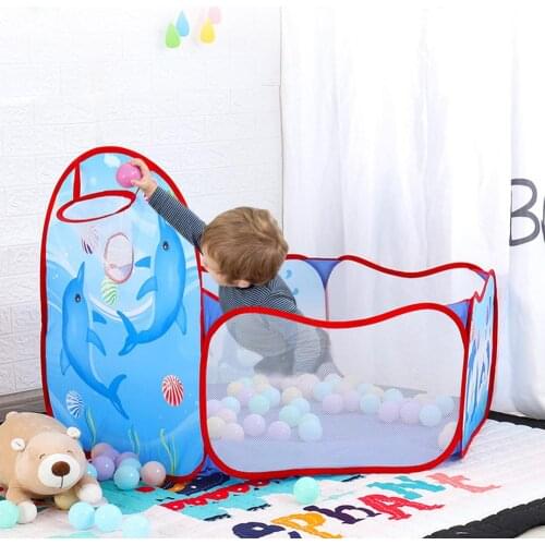 Fine Quality Kids Ball Tent Toddler With Mini Basketball Hoop And Storage Bag For Indoor Games Boys Girls Have Fun
