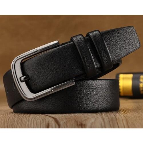 Designer Belts Men High Quality Luxury Brand Faux Leather Male Belt Pin Buckle Black Business Casual Man Waistband Strap KZR001