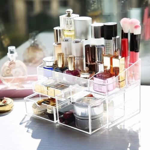 Long32cm/wide20cm/high17cm/ Transparent drawer - type cosmetics collection rack