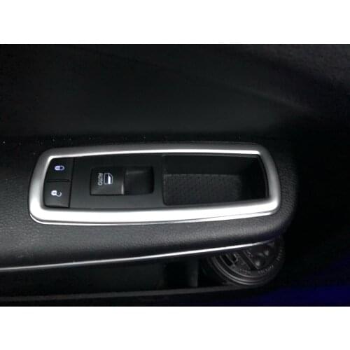 For Dodge Journey JUCV For Fiat Freemont 2013-2018 Window Glass Switch Cover Overlay Trim Panel Chrome Car Styling Accessories