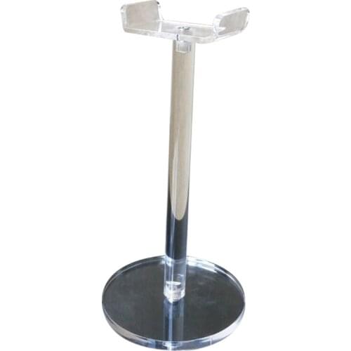 Dual Headphone Stand Desk Gaming Headphone Stand Transparent Saving Space Universal Fit on the Desk Design Base