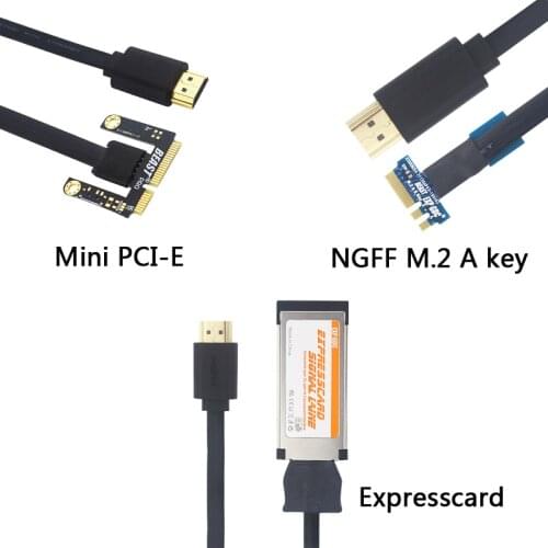 EXP GDC Beast HDMI-compatible to NGFF M.2 A key Cable / Mini PCI-E /Expresscard Cable for Video Card External Graphics to Laptop