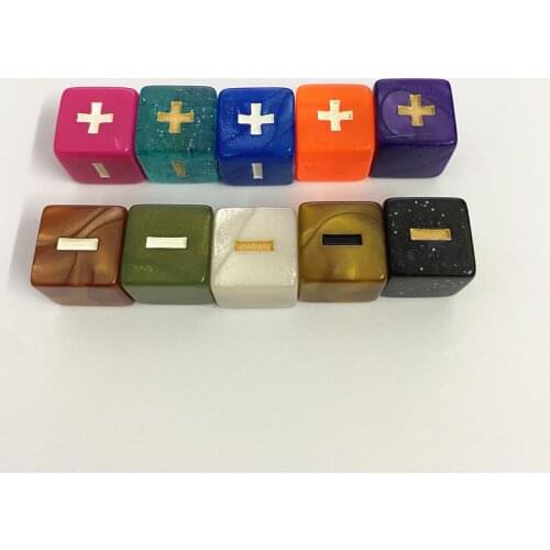 10 PCS 16mm Addition/Subtraction Symbol Dice Operation Assistant Props Direction Educational Dice Accessories