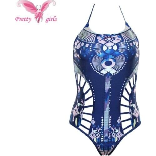 Kophia one piece Swimwear Retro Vintage Beach Wear 2018 New Sexy Swimsuit Women Floral Swim Suits Female Bandage Swimwear